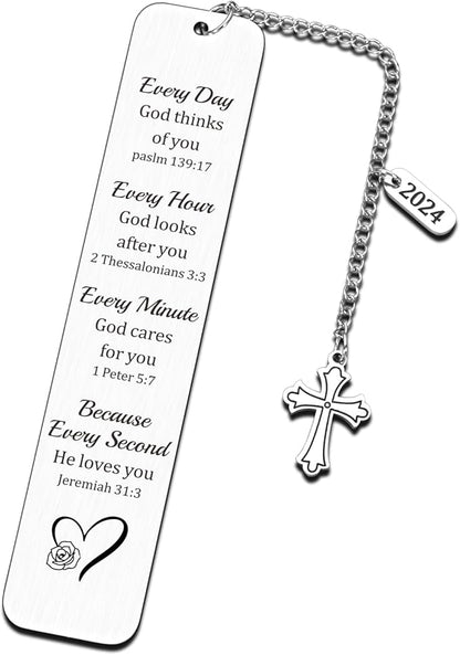 Baptism Gifts for Teen Boys Christening Bookmark for Him Her Friends Bible Verse Bookmarks Catholic 2024 Graduation Gifts for Her Him Christmas Gifts for Son