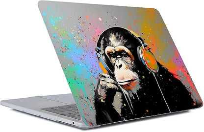 Compatible with 13.3 Inch MacBook Retina A1425/A1502, Music Monkey with Headphone Hard Plastic Shell Cover Case