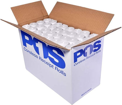 3 1/8 x 75 feet x 96 rolls CORELESS BPA Free Thermal Paper Rolls for Mobilink P80 and Star SM-T300 SM-L300 Mobile Thermal Receipt Printers. 38mm diameter