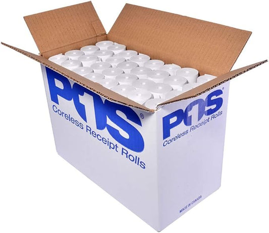 3 1/8 x 75 feet x 96 rolls CORELESS BPA Free Thermal Paper Rolls for Mobilink P80 and Star SM-T300 SM-L300 Mobile Thermal Receipt Printers. 38mm diameter