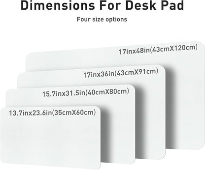 Aothia Leather Desk Pad Protector, Office Mat, Large Mouse Pad, Non-Slip PU Leather Blotter, Laptop Desk Pad, Waterproof Writing Pad for Office and Home (Barely Grey, 31.5" x 15.7")