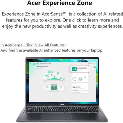 Acer Swift Go 16 Intel Evo Edition Laptop | 16" 1920 x 1200 Touch Display | Unlock AI Experiences | Intel Core Ultra 9 Processor 185H | Intel ARC | 16GB LPDDR5X | 1TB SSD | Wi-Fi 7 | SFG16-72T-95Z6