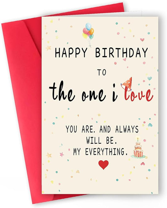 ICOOLY Romantic Birthday Card Gift for Men & Women – Heartfelt Greeting with Sweet Message – Perfect for Husband, Wife, Boyfriend, or Girlfriend – Birthday Card for Him, Her