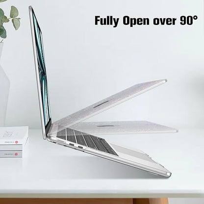 Fintie Case for MacBook Air 13.6 Inch A3113 A2681 (2022 2023 2024 Release) - Snap On Hard Shell Cover for MacBook Air 13.6" M2 M3 Chip with Liquid Retina Display and Touch ID (Garden-Clear)