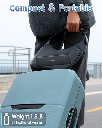 Phomemo M834 Ultra Portable Printer Wireless for Travel, Bluetooth Thermal Printer 8.5" x 11"&A4, Compatible with iOS,Android & PC,Inkless Mobile Printer for Travel,Office,School,Home,Black