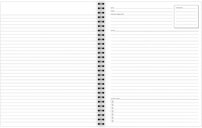 Cambridge Notebook, Business Notebook, 8-1/4" x 11", 80 Sheets, Ruled, Meeting Notes, Flexible Cover, Wirebound, Gray (06132) (Pack of 2)