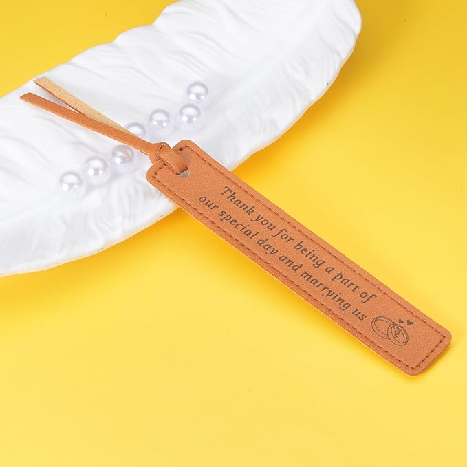 Wedding Officiant Gifts Leather Bookmark Wedding Officiant Book Mark Officiant Gifts for Wedding Day Bride Groom Thank You Gifts for Wedding Guest Wedding Planner Coordinator Gifts