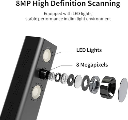 CZUR Shine800 Pro Portable Document Scanner, 8MP Document Camera, OCR Multi-Language Recognition, USB Doc Camera for Live Demo, Web Conferencing, Remote Teaching, for Mac OS&Windows