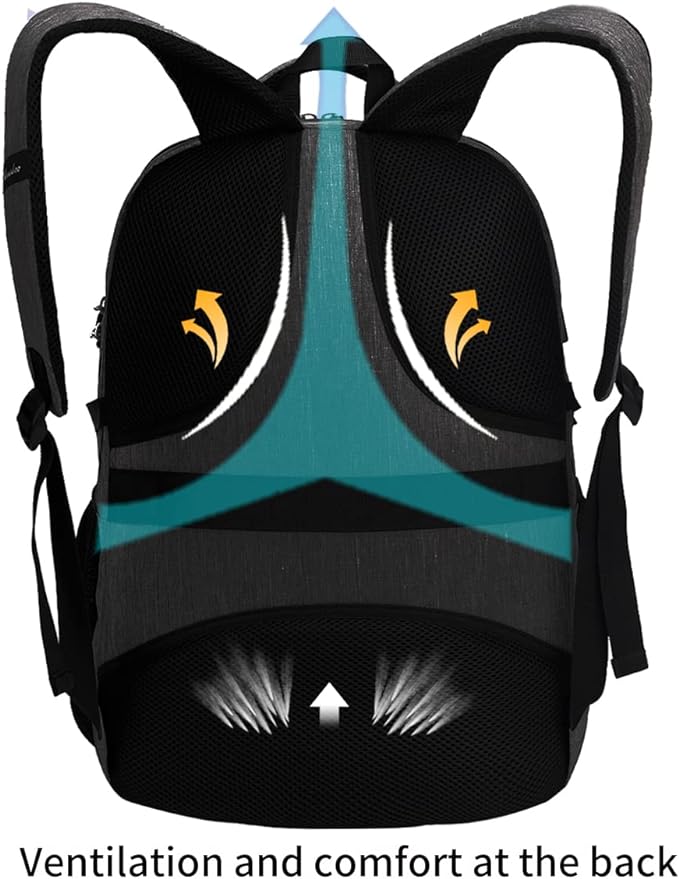 SHRRADOO Travel Laptop Backpack, Business Anti Theft Slim Durable Laptops Backpack with USB Charging Port, College High School Computer Bag Gift for Men Women Fits 16.3 Inch Notebook