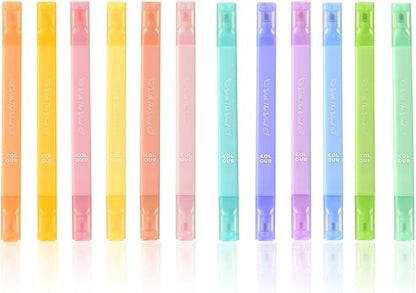12 Pack Bible Highlighters and Pens No Bleed， Aesthetic Cute Highlighters， Highlighters Assorted Colors Quick Dry Marking Pen Study Journaling Office School Supplies (classical)