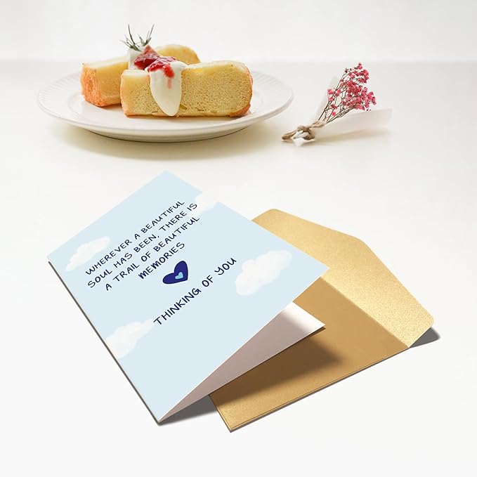 Sorry for Your Loss Card, Thinking of You Card, Sympathy Gift, Bereavement Card, Wherever A Beautiful Soul Has Been There Is A Trail Of Beautiful Memories