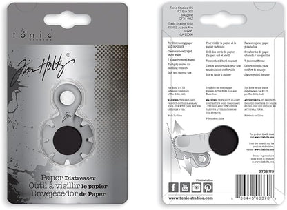TONIC STUDIOS Tim Holtz Paper Distressing Tool - Scrapbook Supplies for Cardstock and Creating Rough Torn Edges - Distresser with 7 Recessed Blades