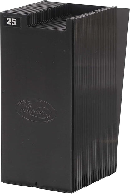 Lathem Expanding Time Card Rack for 9" Cards, 25 Pockets, Black Plastic, Mounting Hardware (25-9EX)