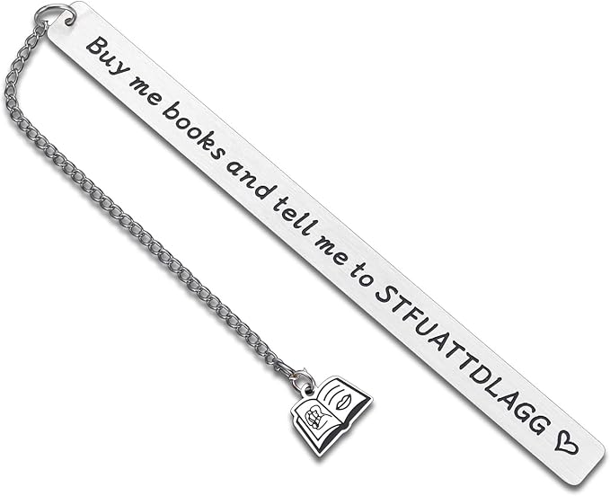 Funny Spicy Bookmark for Women Book Lover Bookish Nerd Bookworm Gifts Christmas Stocking Stuffers Birthday Book Club Gifts for Friends BFF Reading Present Metal Dirty Bookmarks for Adults Women Her