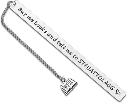 Funny Spicy Bookmark for Women Book Lover Bookish Nerd Bookworm Gifts Christmas Stocking Stuffers Birthday Book Club Gifts for Friends BFF Reading Present Metal Dirty Bookmarks for Adults Women Her