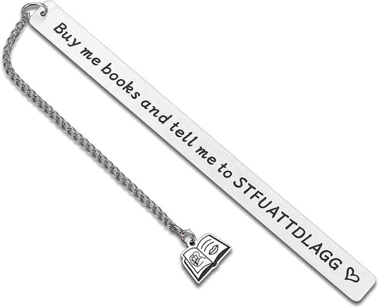 Funny Spicy Bookmark for Women Book Lover Bookish Nerd Bookworm Gifts Christmas Stocking Stuffers Birthday Book Club Gifts for Friends BFF Reading Present Metal Dirty Bookmarks for Adults Women Her