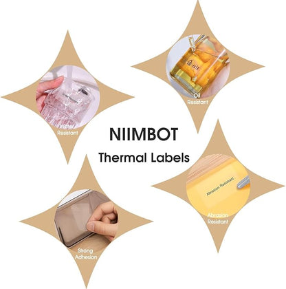 NIIMBOT Labels, 2'' x 3.15'' (50x80mm) Thermal Sticker Label, Waterproof Price/Memo Labels for NIIMBOT B1/B21/B3S/K3 Label Printer, 1 Roll of 95 Self-Adhesive Thermal Labels (Clear)