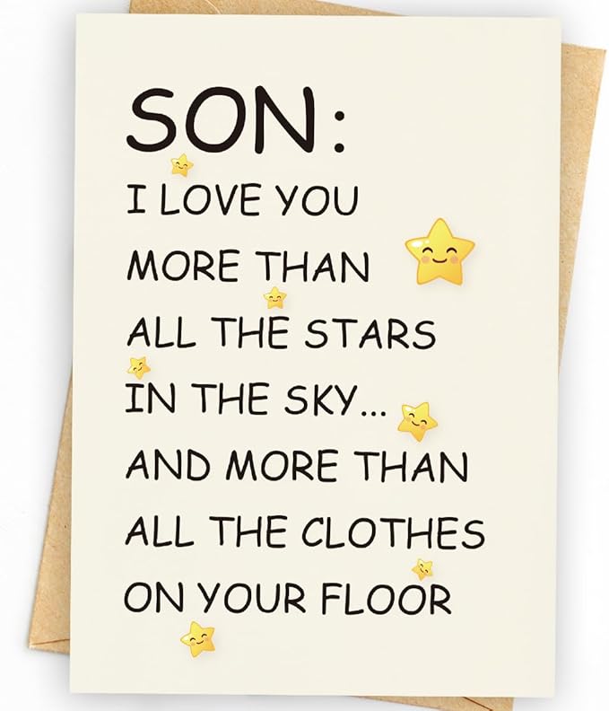 Birthday Card for Son | Son Birthday Card | Birthday Card Son | Son Birthday Card from Mom, Dad, and Parents | Funny & Happy Birthday Card for Adult Son | Birthday Gifts for Son