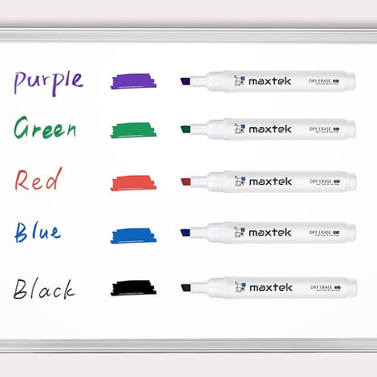 maxtek Dry Erase Markers Chisel Tip, 17 Count 5 Colors Whiteboard Markers, Low Odor Dry Erase Markers
