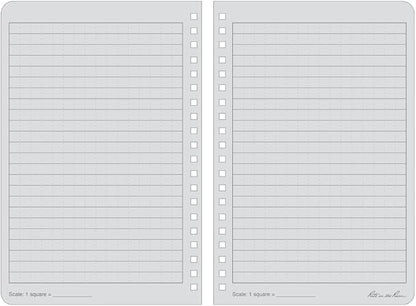 Rite in the Rain Weatherproof Side Spiral Notebook, 4.625" x 7", Orange Cover, Universal Pattern, 3 Pack (No. OR73L3)