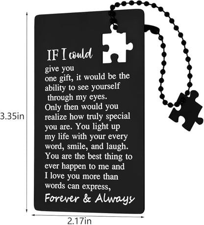 llxxeyopqdxz Anniversary Card Gifts for Men or Women, Happy Birthday Card for Husband, Anniversary Cards for Husband, Wallet Card Love Gift for Him Her, Wallet Insert Card