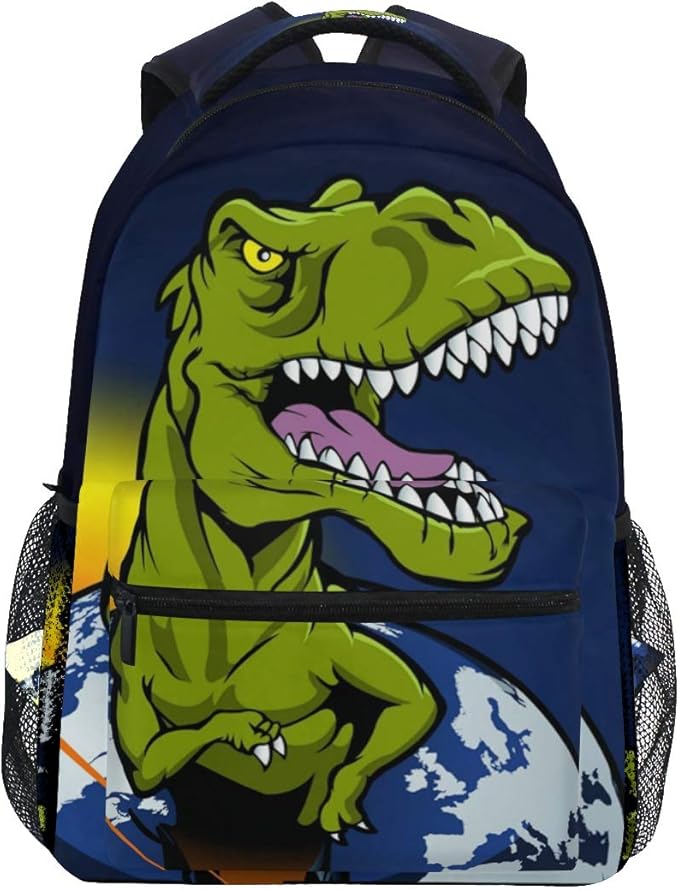 senya Dinosaur The Planet School Backpack Travel Rucksack Book Bag Laptop Backpack Casual Daypack for Travel/College/Work One Size