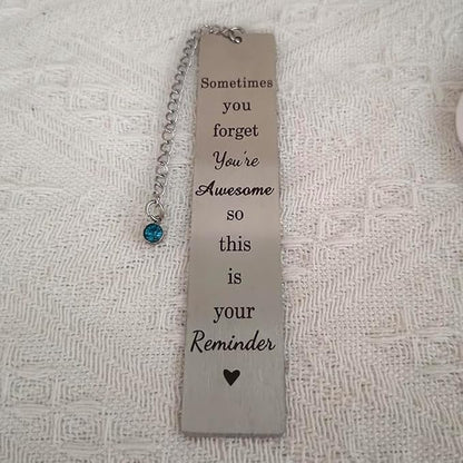 Christmas Birthday Gifts Bookmarks Inspirational Gift Bookmark for Women Men Sometimes You Forget You're Awesome Gift Book Markers for Book Lovers Coworker Gifts for Bookworm