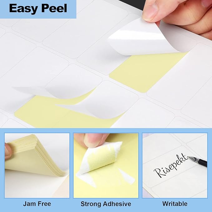 3000 Labels 30-up 1" x2-5/8 Shipping Address Barcode Labels for Laser & Inkjet Printers, Risepekt 100 Sheets 30 Up Labels 1x2.625 on US Letter, 30 per Sheet Return Address Labels, 30 per Page Labels
