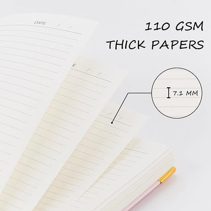 Hardcover Spiral Notebook, 8.5 x 11 IN Notebooks College Ruled, 110 GSM Thick Lined Paper Notebooks for Work, School and Travel, 300 Pages Journals for Writing, Large Journal for Women and Men Green