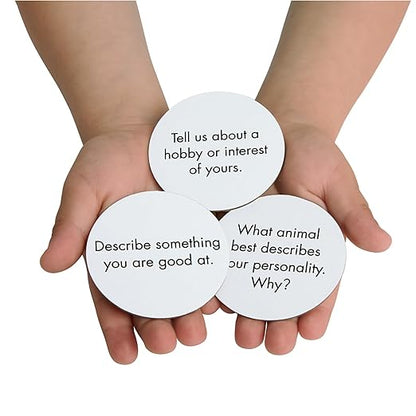 Really Good Stuff Morning Meeting Chips for Kids - Conversation Starters for PreK through Elementary Classrooms - Students Learn & Improve Communication, Listening, & Vocabulary Skills - Sturdy & Waterproof - Included: 40 Unique Meeting Chips, 6cm