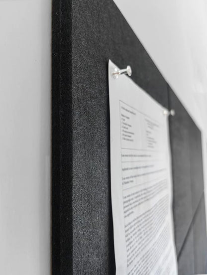 Large Cork Board Alternative - 12 Pack Felt Wall Tiles with Safe Removable Adhesive Tabs, Cork Boards for Walls Cork Board for Office Pin Board Tack Board Cork Board 48 x 36 - Black