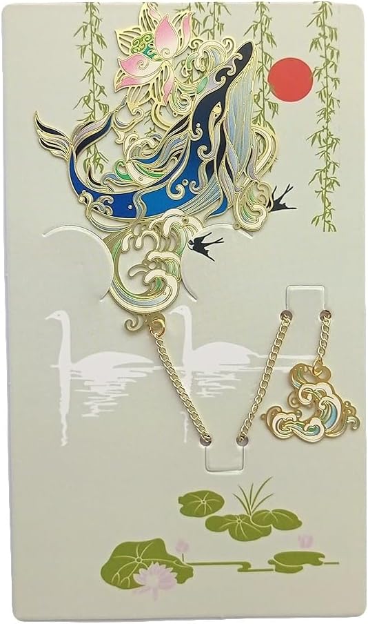MOZART Kunai Chinese Style Brass Bookmark Classical Mythological Characters Mountain and Sea Sutra Series Creative Cultural Copper Bookmark Metal Bookmarks