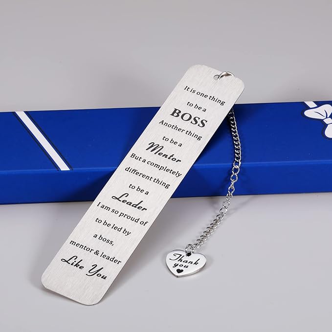 National Boss Day Gifts Boss Day Appreciation Gift for Women Men Bookmark for Leader Mentor Boss Manager Coworker Friend Colleagues Promotion Farewell Going Away Retirement Christmas Stocking Stuffers