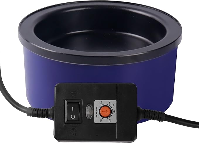 Electric Glue Pot for Crafts, 225-400°F Adjustable Temperature, 160ml Hot Glue Pot, 5-1/4" Diameter, 1" Depth - Fits Glue Sticks and Glue Pellets - Great for Crafts, DIY Projects Glue Pellets