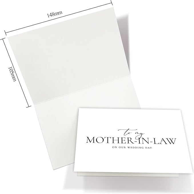 Mother In Law Wedding Day Card, Mother In Law Of The Bride/Groom Gifts, To My Mother In Law On Our Wedding Day. （Mother-in-Law A）, 6*4