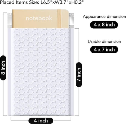 Fuxury 4x8 White Bubble Mailer 260 Pack Padded Envelopes, Small Bubble Mailers Usable Size 4x7" Bubble Envelopes Self-Seal Padded Mailers for Mailing Small Business,Small Items Shipping Bulk#000
