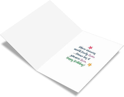 NobleWorks - Funny Happy Birthday Card with Envelope - Colorful Humor Card, Greeting Note - Long Ago and Far Away C6894BDG