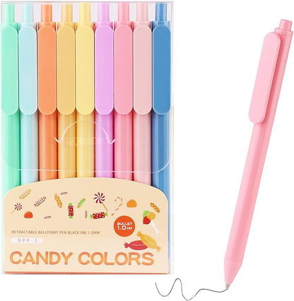 WY WENYUAN Cute Pens - Personalized, Glitter & Colorful for Women & Men, Smooth Writing, Black Ink, 1.0 mm Point, Note Taking