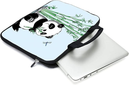11.6 12 12.1 Inch Laptop Carrying Bag Protective Chromebook Case Pouch Netbook Notebook Ultrabook Bag Tablet Sleeve Cover Travel Briefcase with Handle For Men Women (panda)