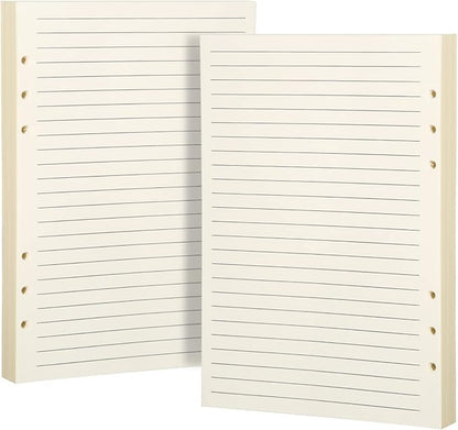 A5 Refill Paper, A5 Loose Leaf Binder Paper for A5 Binder, A5 Planner Inserts, A5 Lined Paper Refill, 6 Ring A5 Paper Refill for A5 Binder Refillable Notebook Journal, 140 Sheets/280 Pages