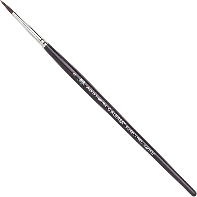 Winsor & Newton Galeria Brush Short Handle Round No 4 (Each) (2mm)