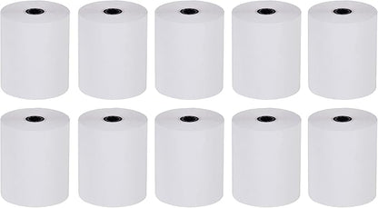 3" x 150' 1 Ply Bond 10 Rolls White Paper Kitchen Receipt POS System Cash Register Compatible with Clover Epson SNBC Star Sam4s Ellix Bixolon Impact Printers SP700 ERC30 34 38 (10 Rolls)