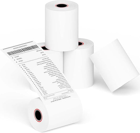 2 1/4''x 85' Thermal Receipt Paper Rolls, POS Cash Register Paper Roll (5 Rolls)