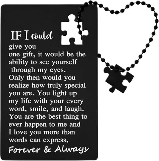 llxxeyopqdxz Anniversary Card Gifts for Men or Women, Happy Birthday Card for Husband, Anniversary Cards for Husband, Wallet Card Love Gift for Him Her, Wallet Insert Card