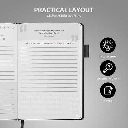 5 Minute Journal the Five Minute - Gratitude Journal - Self-Mastery Journal for Men - Reflection Manifestation Journal for Mindfulness – Self Care Journal – Goal/Guided Gratitude Journal for Men