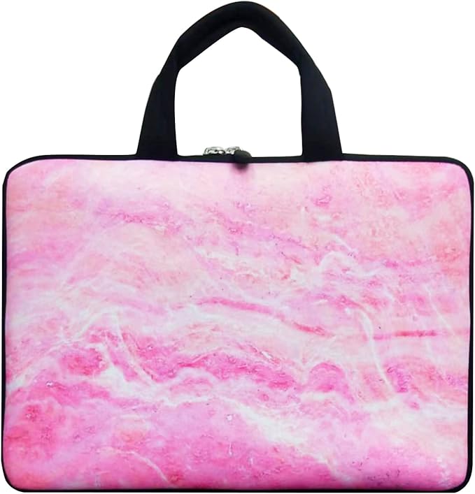 11 11.6 12 12.5 inch Laptop Carrying Bag Chromebook Case Notebook for Apple MacBook Air Samsung HP DELL Lenovo Asus (Pink Marble2)