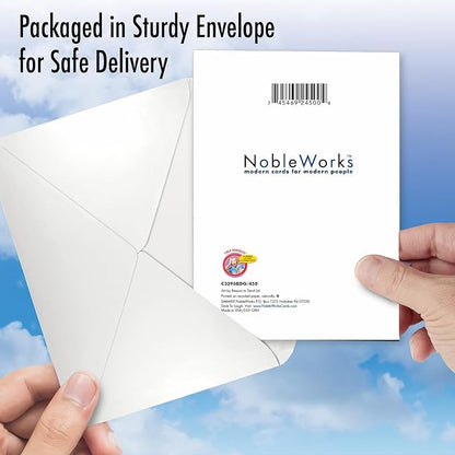NobleWorks Funny Birthday Paper Card with 5 x 7 Inch Envelope (1 Card) Few Words C3296BDG