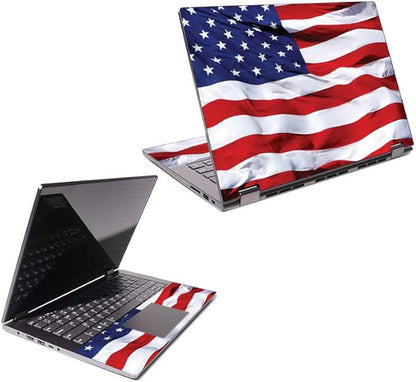 MightySkins Skin Compatible with Lenovo Flex 6 14" (2018) - American Flag | Protective, Durable, and Unique Vinyl Decal wrap Cover | Easy to Apply, Remove, and Change Styles | Made in The USA
