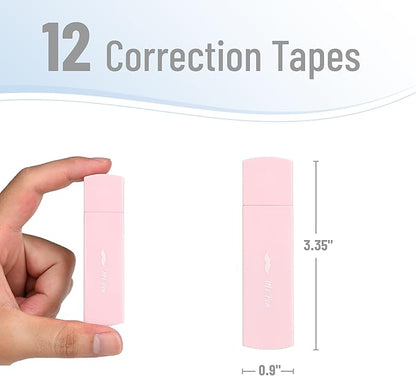 Mr. Pen- Aesthetic Correction Tape, 0.2" x 197", 12 pcs, Pastel Colors, Cute Correction Tape
