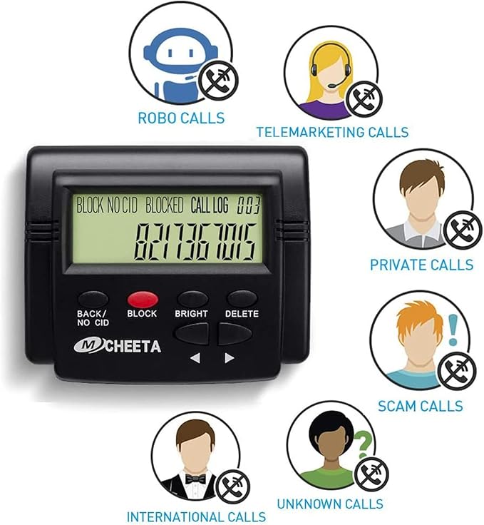 Call Blocker for Landline Phones Telephone 2000 Caller ID Box Blocking One Touch Number Block Device Block Unwanted Robocalls and Nuisance Calls